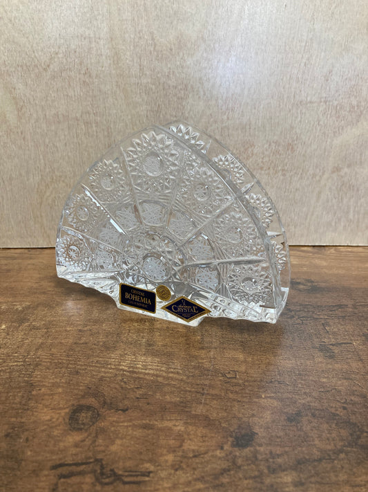 Bohemia Crystal hand cut 500 PK napkin holder home decor .Eternal elegance .