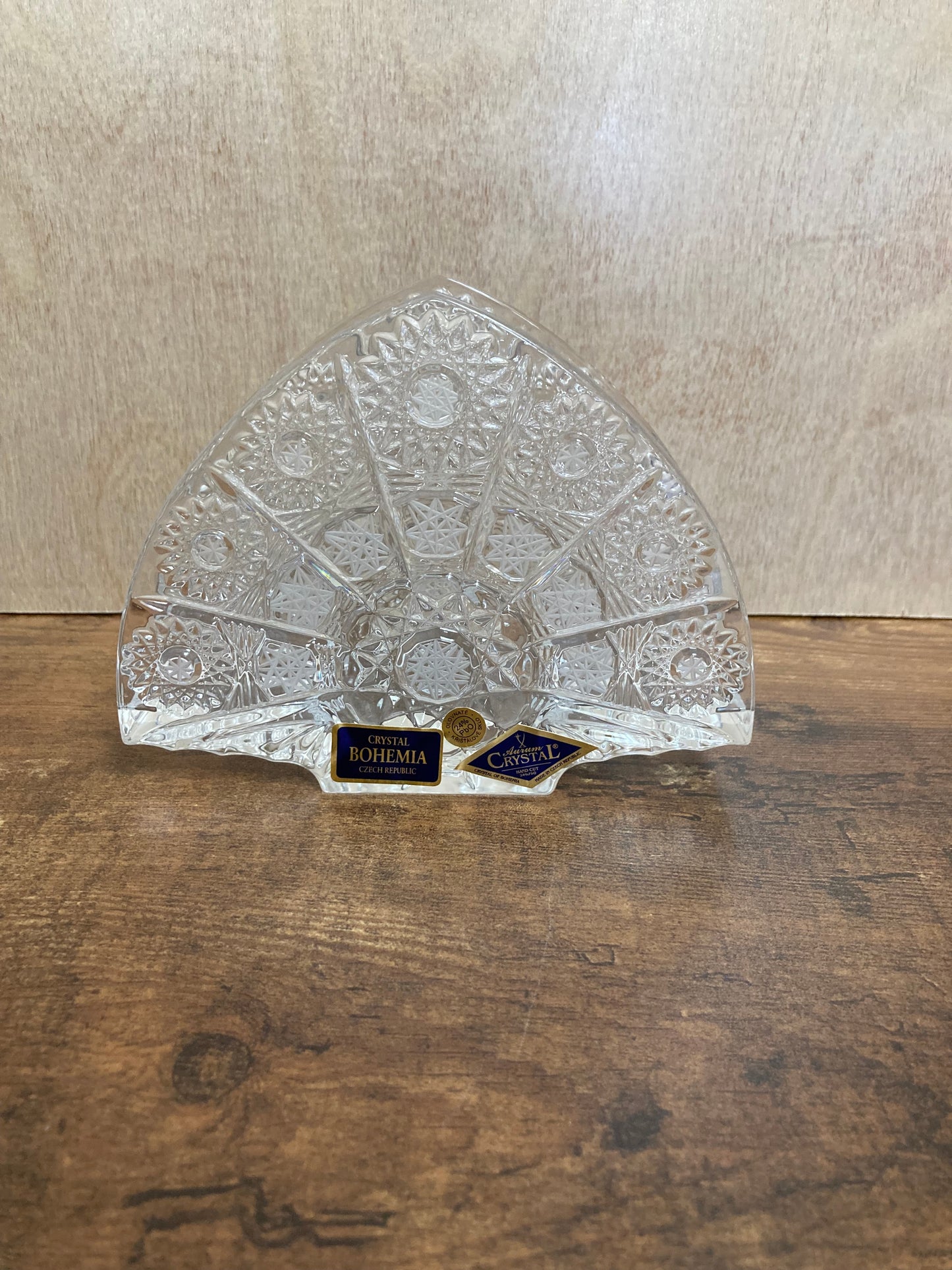 Bohemia Crystal hand cut 500 PK napkin holder home decor .Eternal elegance .