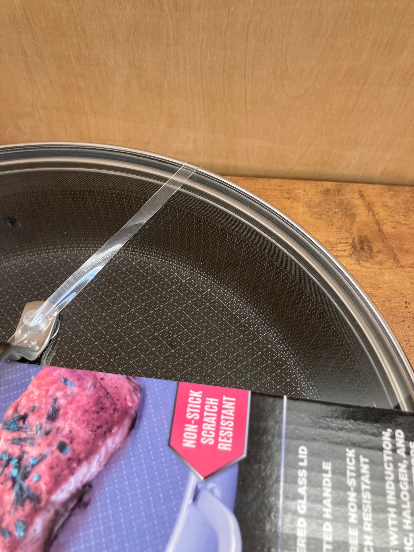 Cookware nonstock PFOA FREE low pot 11 inch diameter Stainless steel pot oven safe with glass cover.