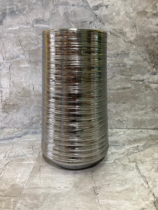 Flower vase  Silver color .Made of ceramic elegant and classy home decor.