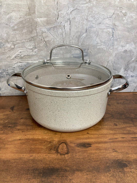 Granite coating Cooking stock Pot Casserole 3 Liters ( approx 3.2 QT) Stock pot ,Non Stick Kitchen stainless steel handles.