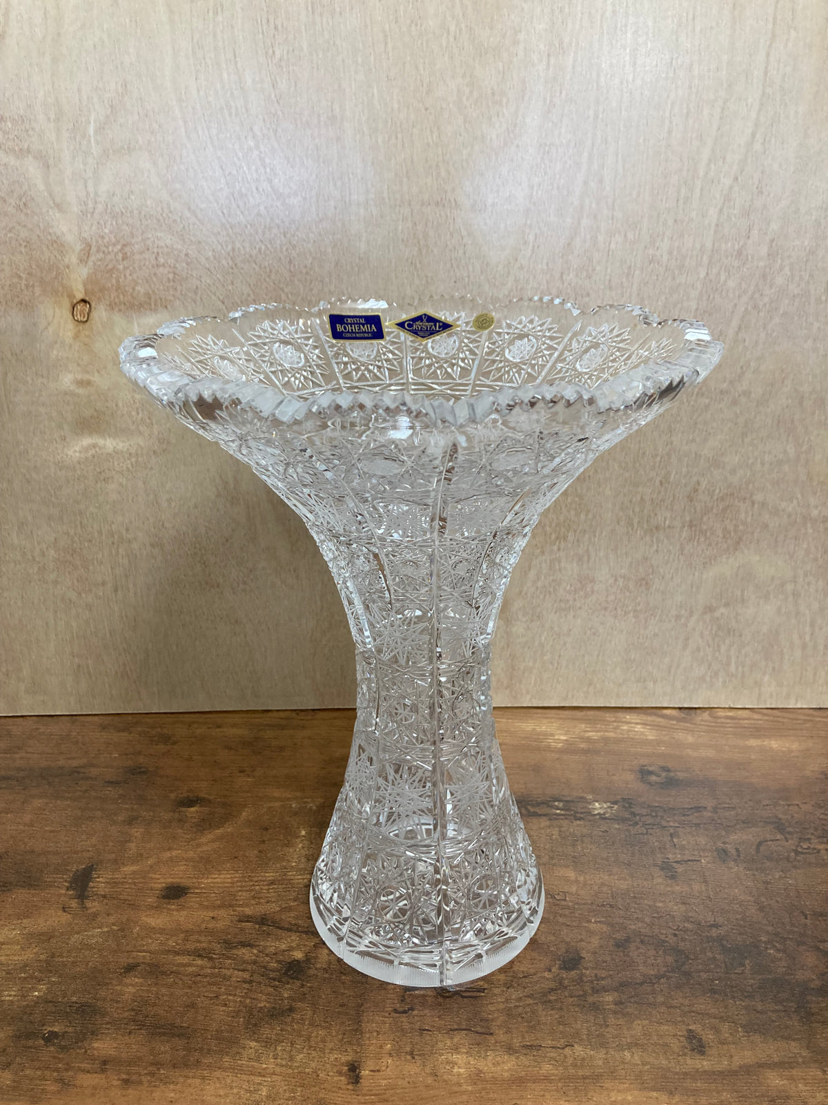 Bohemia Crystal hand cut 500 PK flower vase .Eternal elegance 