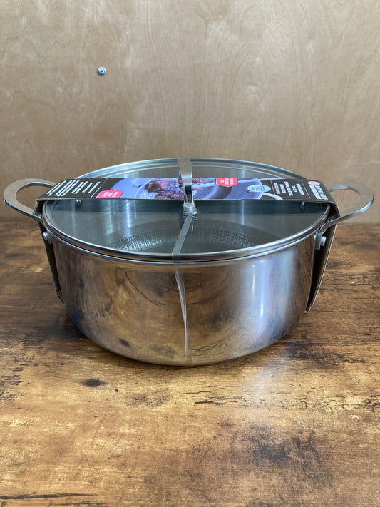 Cookware nonstock PFOA FREE 8 QT Stainless steel pot oven safe with glass cover.